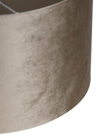 Abażur welurowy taupe 35/35/20 klasyczny/Antyczny