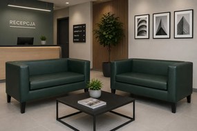 Sofa Monaco : Kolor nogi - Venge, Kolor tkaniny - EKO-SKÓRA - 6D, Typ tkaniny - Eko-skóra , Wysokość nogi - 20 cm