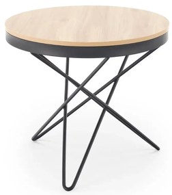 Stolik kawowy LEILA 60x60 dąb naturalny/czarny HALMAR