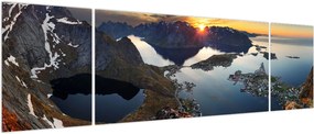 Obraz - Krajobraz górski, Norwegia (170x50 cm)