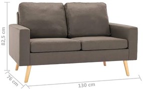 2-osobowa sofa taupe Rilexo 9X