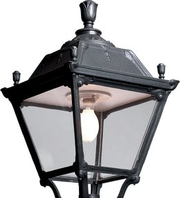 CITY INDURA kinkiet styl klasyczny - wys. 85 cm x szer. 61 cm - E27 70W - ?ywica - IP55 - czarny