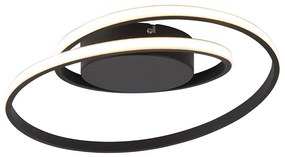 Designerska lampa sufitowa czarna w tym LED 3-stopniowy ściemniacz - KrulaDesignerski Oswietlenie wewnetrzne