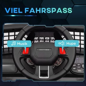 AIYAPLAY Elektryczny samochód dla dzieci z łagodnym zawieszeniem, sterowalny zdalnie, LED, klakson, 12V silniki, z tworzywa sztucznego i metalu, Biały