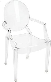Transparentne krzesło ghost z podłokietnikami N7-E73
