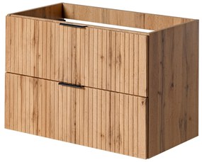 Szafka wisząca  podumywalkowa w kolorze naturalnego drewna 80 x 46 cm ASTROS Light oak