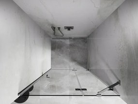 Mexen Lunar drzwi prysznicowe uchylne prawe 120 cm, transparent, chrom - 834-120-000-01-00-P