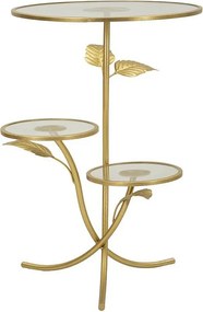 Stolik Kawowy VKH802, Złoto, 54x54x69,5 cm, Kendra Home