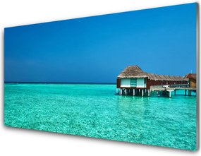 Panel Szklany do Kuchni Krystaliczna Woda I Niebo