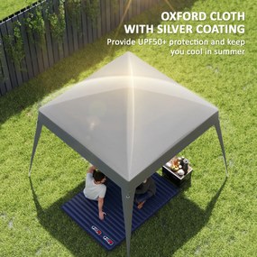 Outsunny Wymienny dach do pawilonu, pokrowiec wymienny do pawilonu ogrodowego 3 x 3 m, wymiana dachu namiotu ogrodowego, UPF50+, Tkanina Oxford, Jasnoszary