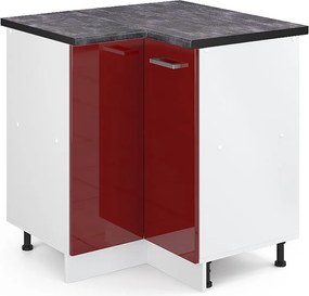 Szafka narożna czerwony połysk 75.6x60x81.6 r-line