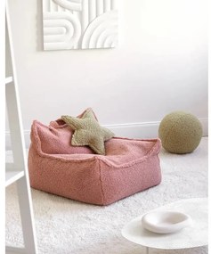 Zielona poduszka na sofę dziecięcą z materiału bouclé Star – Wigiwama