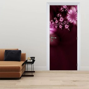 Fototapeta na drzwi - Abstrakcja, kwiaty (95x205cm)