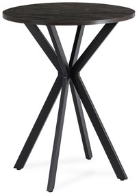 Stół Okrągły LAUREN 60 cm Czarny Loft Nowoczesny