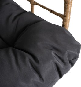 Fotel ogrodowy typu kokon Madison, szary, stojący