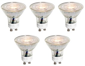 Zestaw 5 żarówek LED GU10 50mm Przezroczyste 3W 200 lm 2200K
