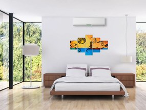 Obraz starożytnego obrazu (125x70 cm)