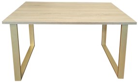 Stół do salonu kuchni 70x120x28 LOFT złoty Dąb Sonoma