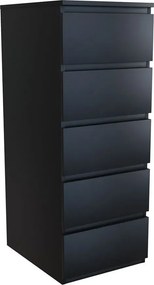 Czarna wysoka komoda T3-M22