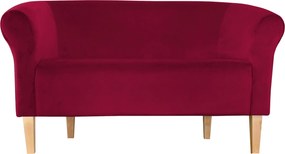 Sofa Milo tkanina Welur wygodna sofa tapicerowana do salonu i poczekalni : Kolor nogi - Drewno, Kolor tkaniny - VELVET - MG31, Typ tkaniny - Velvet, Wysokość nogi - 20 cm