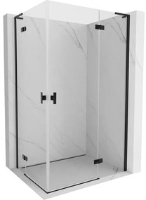 Mexen Mist-H L Duo kabina prysznicowa uchylna prawa 80 x 95 cm, transparent, czarna - 8A5L-080L-095P-70-00