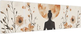 Obraz - Pomarańczowa joga (170x50 cm)