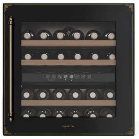 Klarstein Vinsider Victoria 36 Butelek Winiarka do Zabudowy Dwustrefowa Czarny