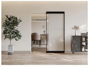 Drzwi przesuwne z niewidoczną szyną - aluminium i matowe szkło hartowane - 93 x 210 cm - TORIPA