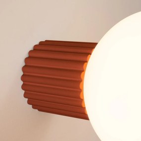 Kinkiet HALO ochra czerwona IP44 ryflowany SOLLUX  LIGHTING