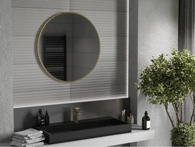 Mexen Loft lustro łazienkowe okragłe 80 cm, rama złota - 9850-080-080-000-50