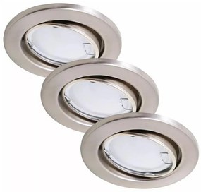 Briloner 7221-032 - Zestaw 3x LED łazienkowe 1xGU10/3W/230V matowy chrom