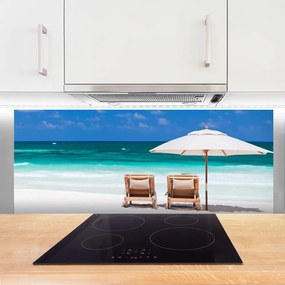 Panel Kuchenny Plaża Parasol Krajobraz