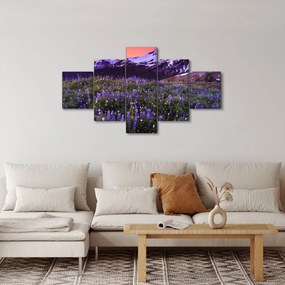 Obraz - Wulkan i kwiaty (125x70 cm)
