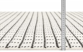 Dywan nowoczesny Jacky Kratka kremowo-szary 80 cm x 150 cm