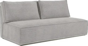 Sofa z Funkcją Spania MAVIA Szara Sztruksowa Nowoczesna