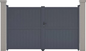 Brama aluminiowa "Maurice" - 299.5 x 180.9 cm - Szara