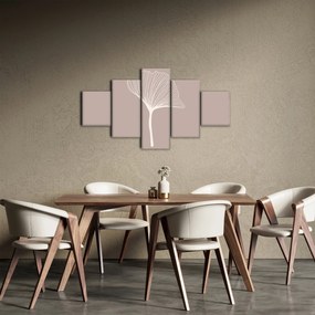 Obraz - Beżowe liście N⁰5 (125x70 cm)