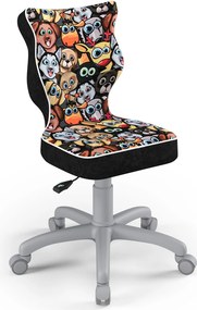 Obrotowe krzesło dziecięce z wzorami Petit Grey rozmiar 3 (119-142 cm)