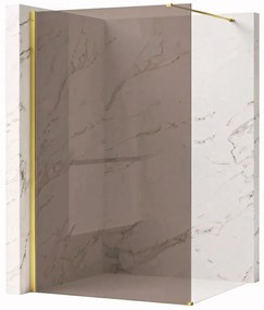 Kabina prysznicowa Walk-In Rea Flexi Brown / Gold 100