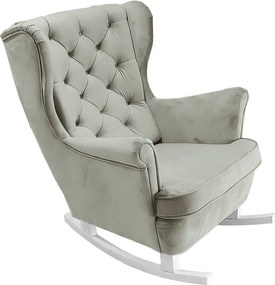 Fotel Relax z Tapicerowanym Siedzeniem i Podłokietnikami, Fotel TV 102x81x95cm Popiel_29856