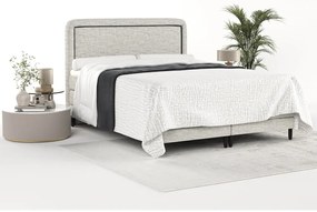 Jasnoszare łóżko boxspring 160x200 cm Dove – Maison de Rêve