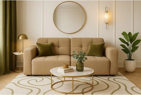 Sofa Bergamo  2-osobowa, tkanina Raven 34 jasno brązowa, 204×102×70 cm