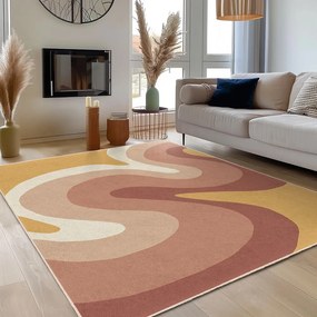 Żółto-szaroróżowy dywan odpowiedni do prania 120x180 cm Strawberry Creamsicle – Mila Home