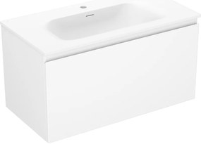 Mexen Orio szafka łazienkowa 90 cm z umywalką Vela, 1 szuflada, biała mat - 91A10-09047-1-BF01-W23M01