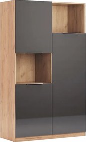 Nowoczesny półotwarty regał dąc craft + lava mat L4-A69