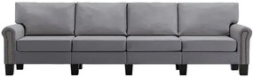 Czteroosobowa jasnoszara sofa - Alaia 4X