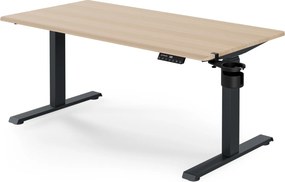 Biurko elektryczne z regulacją wysokości ergonomiczne antracytowe/dąb sonoma,1400x700 mm: ARIA