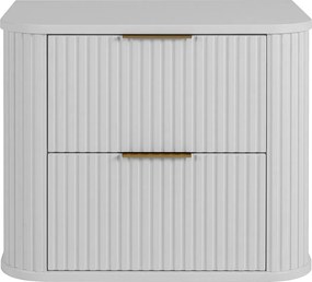 Szafka łazienkowa, matowa biel, czarny uchwyt, 41,5 x 60 x 51,7 cm