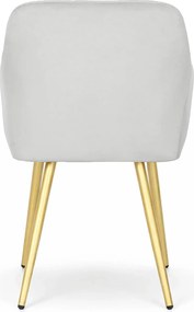 Zestaw 2 szarych krzeseł tapicerowanych welurem D8-P11