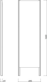 Lustro z drewnianą ramą stojące 49x166 cm Lun – noo.ma